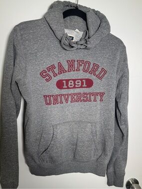 Stanford University Gray Hooded Sweatshirt - 1891 Graphic Triblend Sweats Small